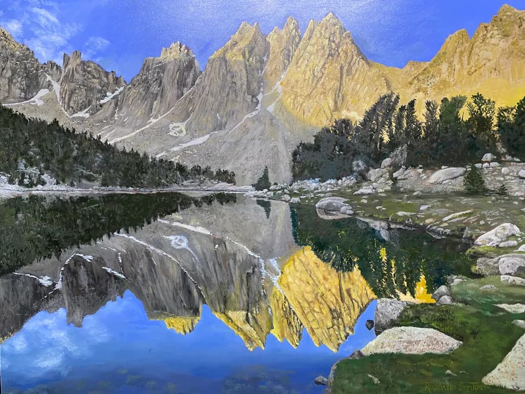 Golden Peaks Reflection