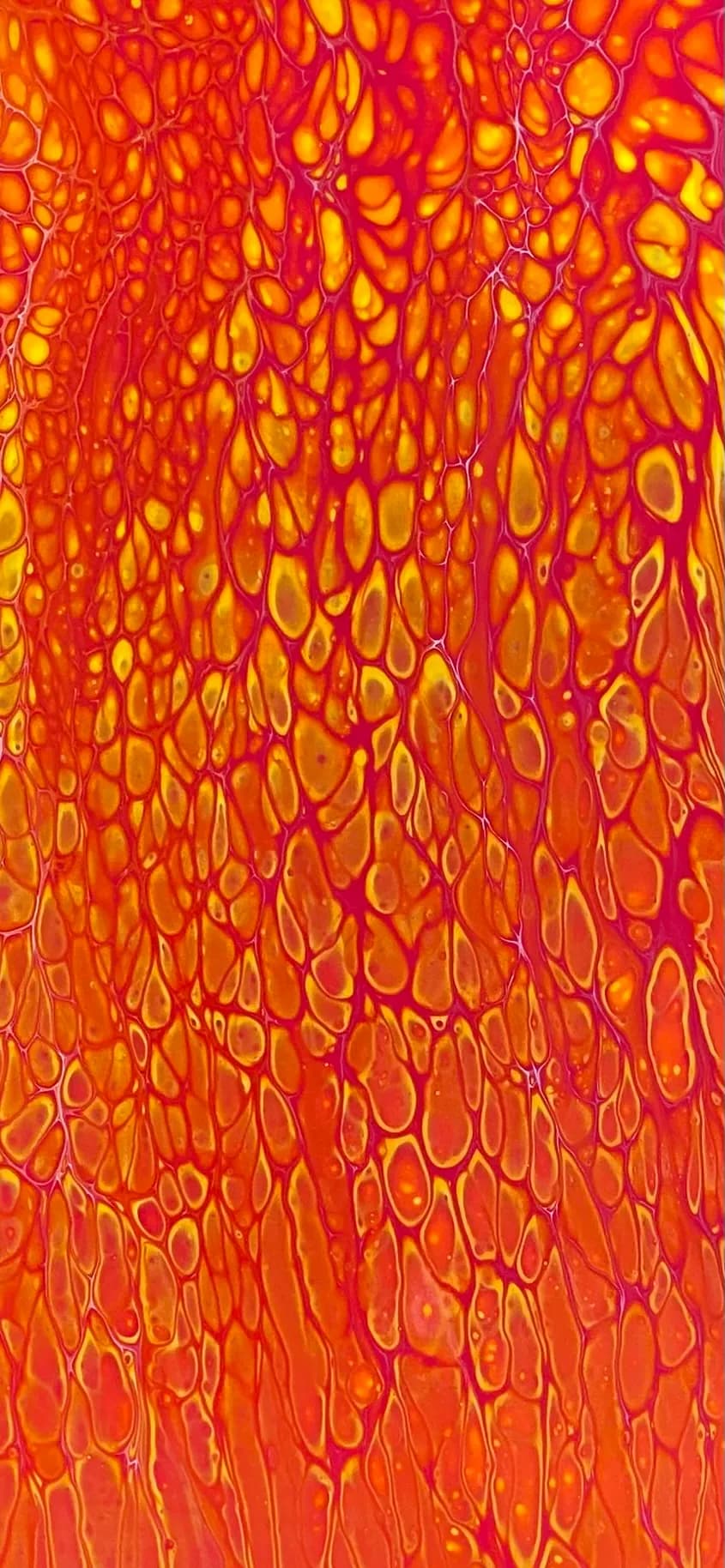 Vibrant Flow: A Dance of Warm Colors in Abstract Art