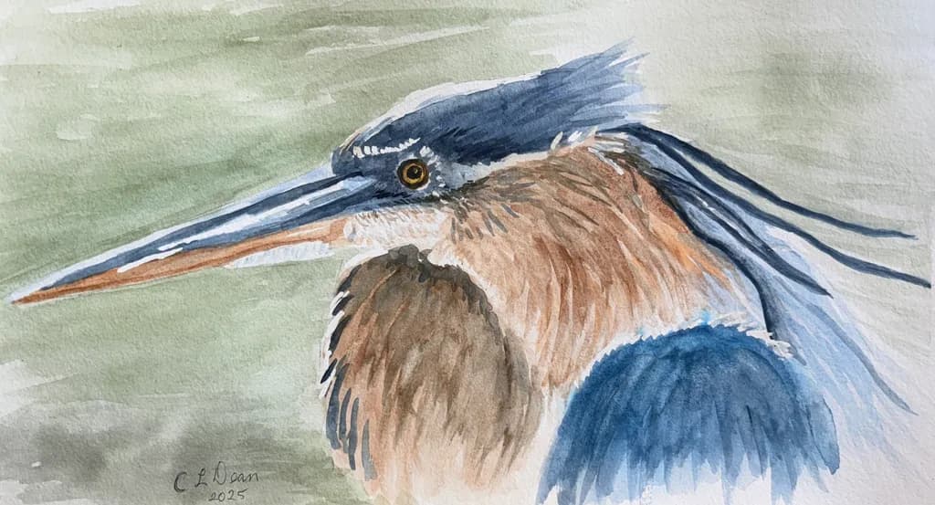 Whispers of Nature: A Watercolor Portrait of a Majestic Bird