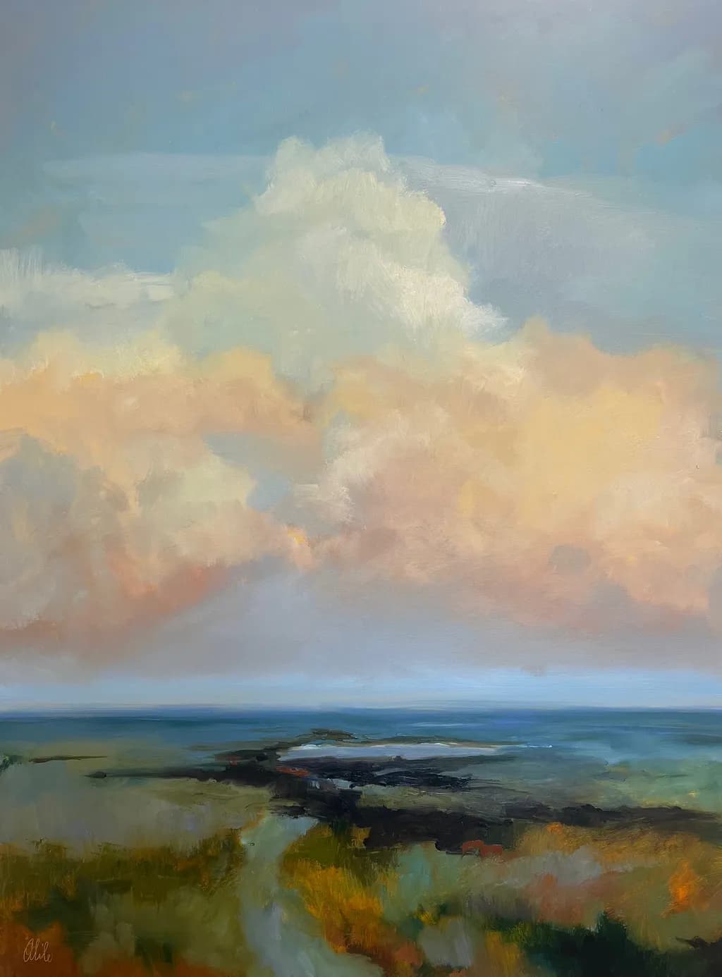 Whispers of the Horizon: A Serene Landscape of Sky and Sea