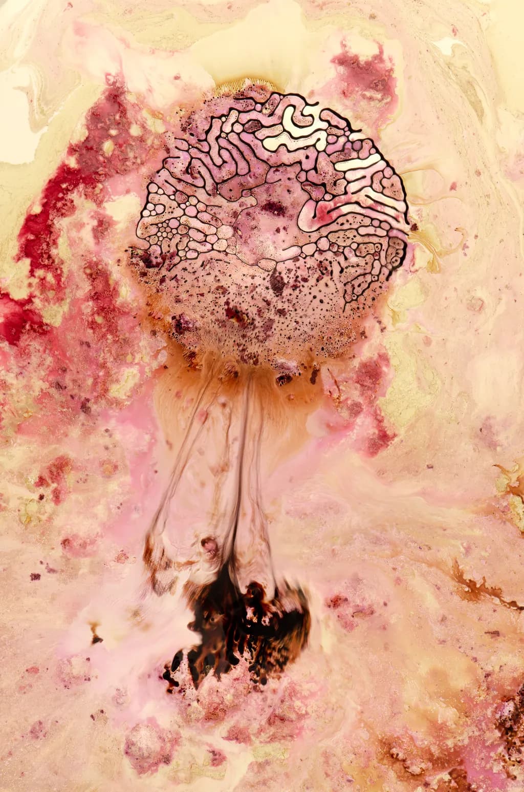 Whispers of Color: An Abstract Journey Through Organic Patterns and Emotions