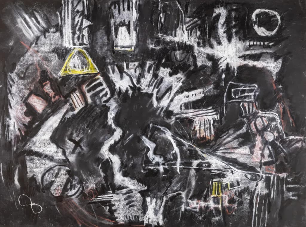Ethereal Chaos: A Dance of Shadows and Light in Abstract Form