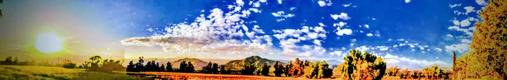 Sunset Over Mountains Panorama