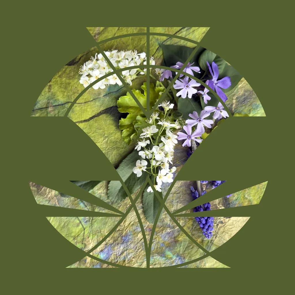 Purple Lime Floral Graphic