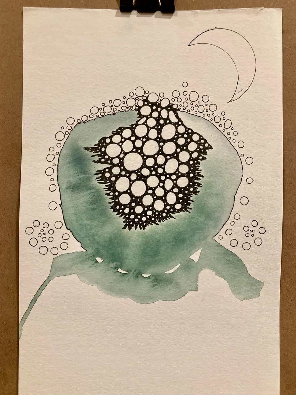 Whispers of the Moon: A Serene Dance of Bubbles and Shadows