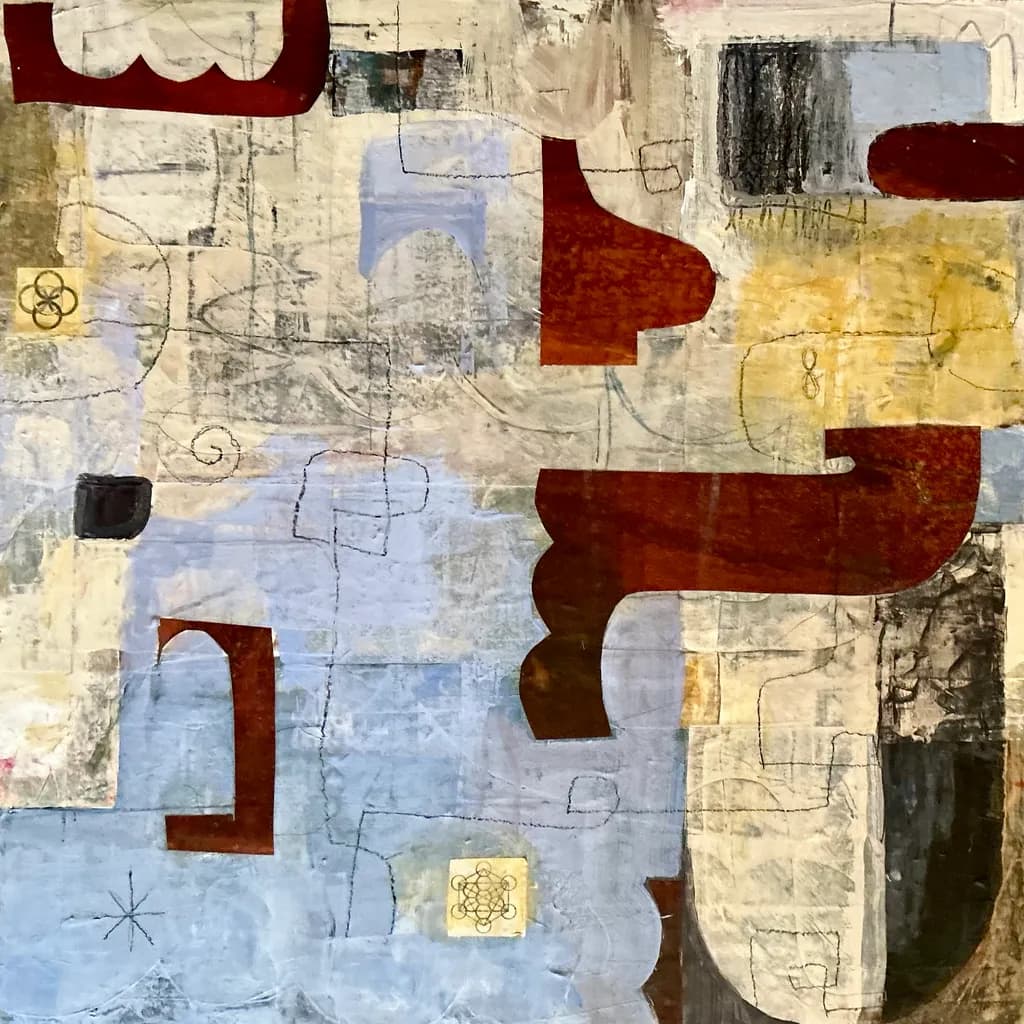 Whispers of Color: A Dance of Shapes and Shadows in Abstract Harmony