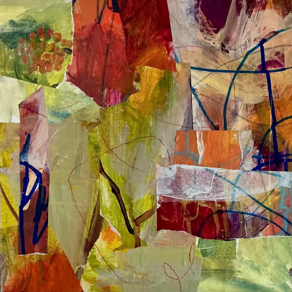 Whispers of Color: A Dance of Abstract Forms and Nature's Embrace