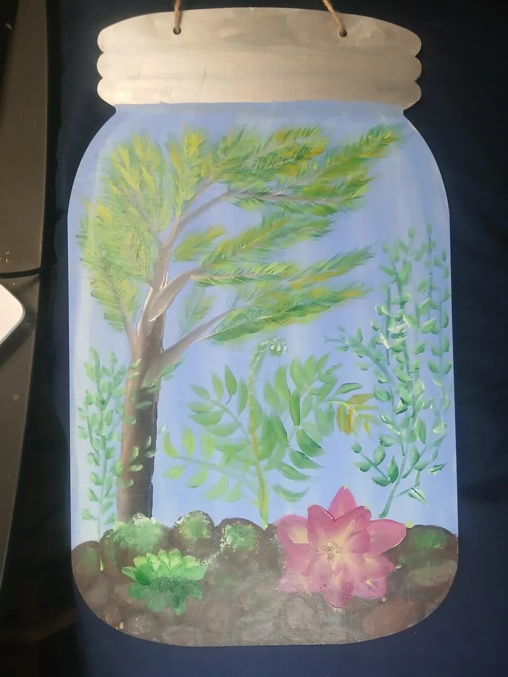 Tree and Flower Jar