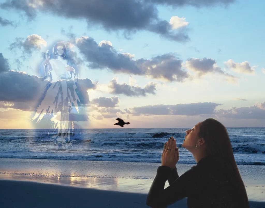 Whispers of the Divine: A Serene Encounter at Dusk