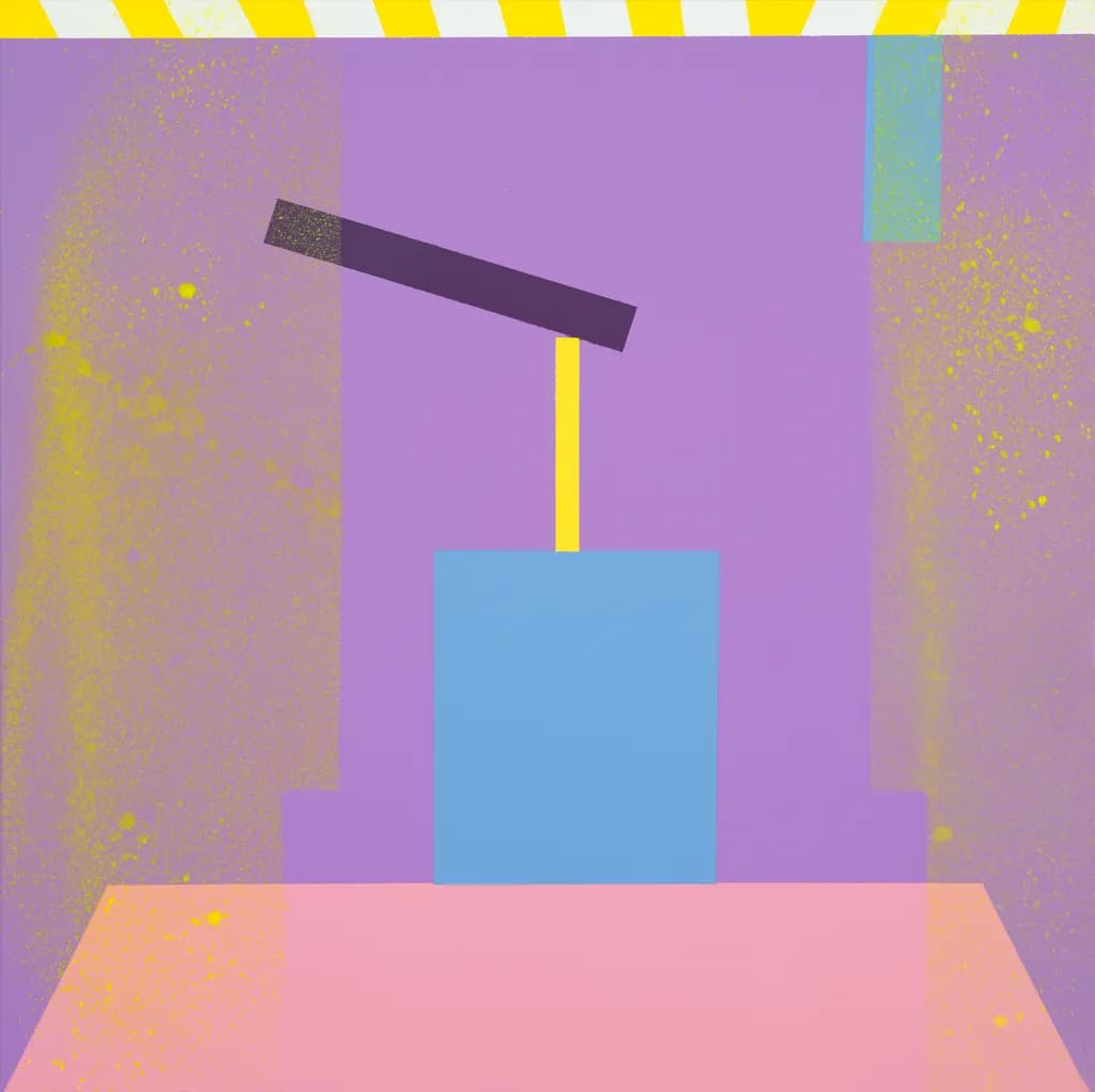 Vibrant Geometry: A Playful Dance of Color and Form in Abstract Space