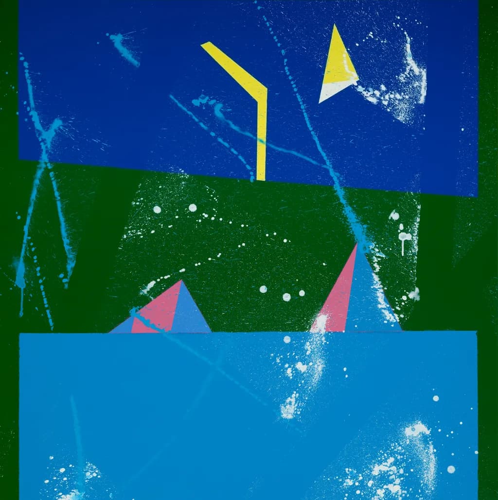 Vibrant Geometric Harmony: A Dance of Color and Form in Abstract Art