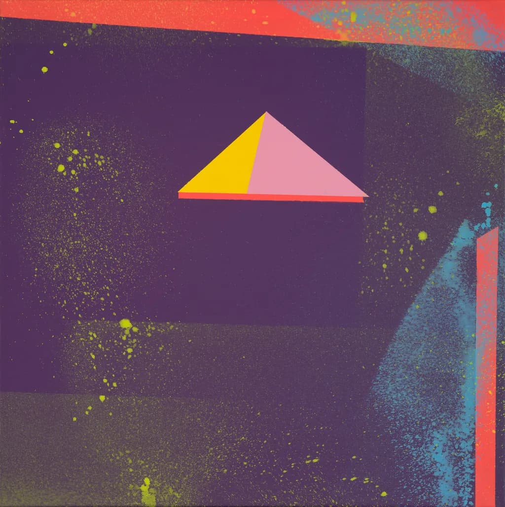 Vibrant Geometric Harmony: A Modern Abstract Exploration of Color and Form