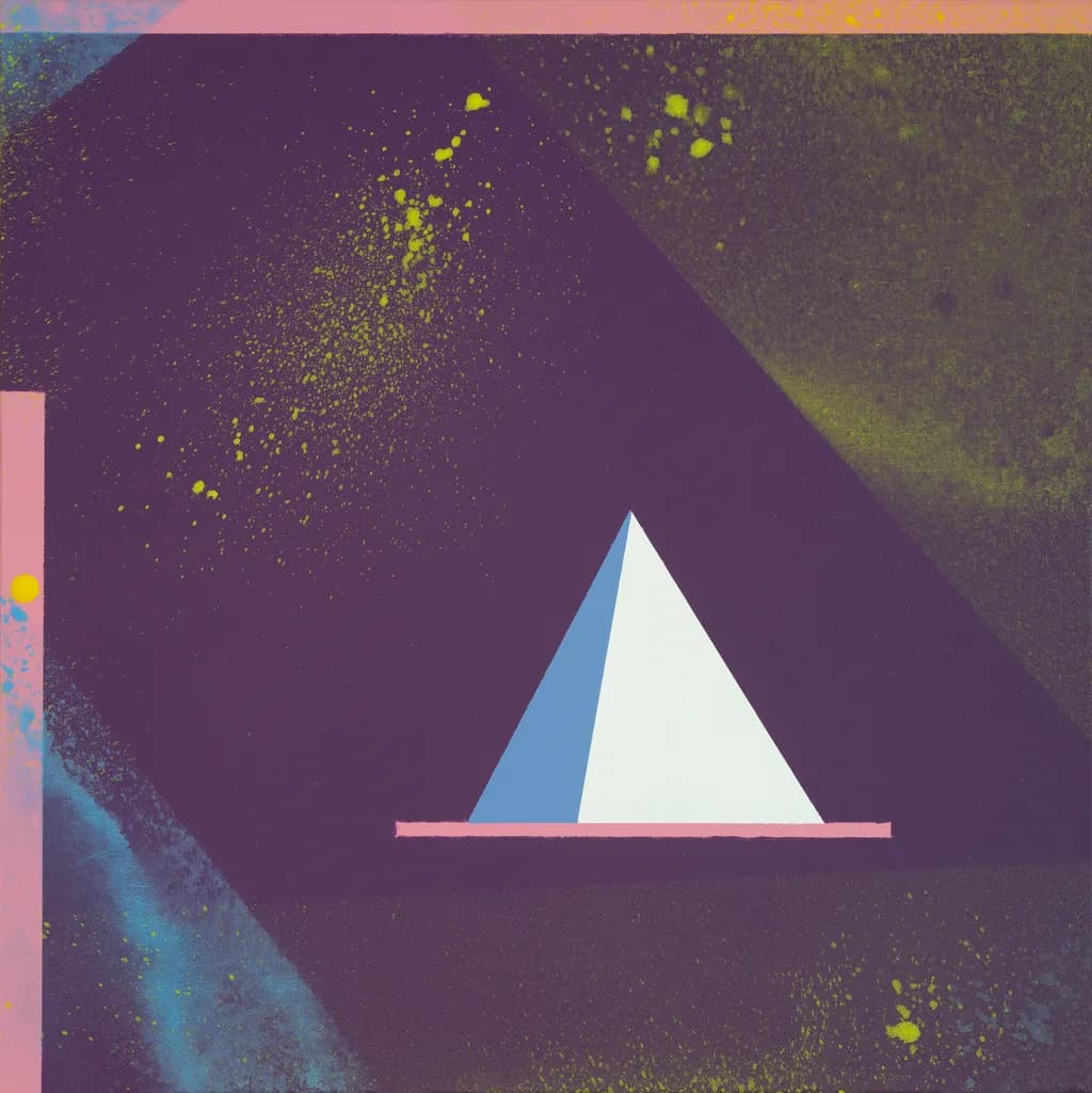 Ethereal Geometry: A Dance of Light and Color in Abstract Form