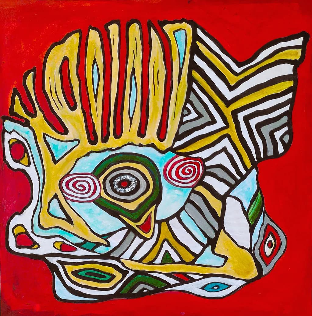 Vibrant Whirlwind: A Dance of Color and Form