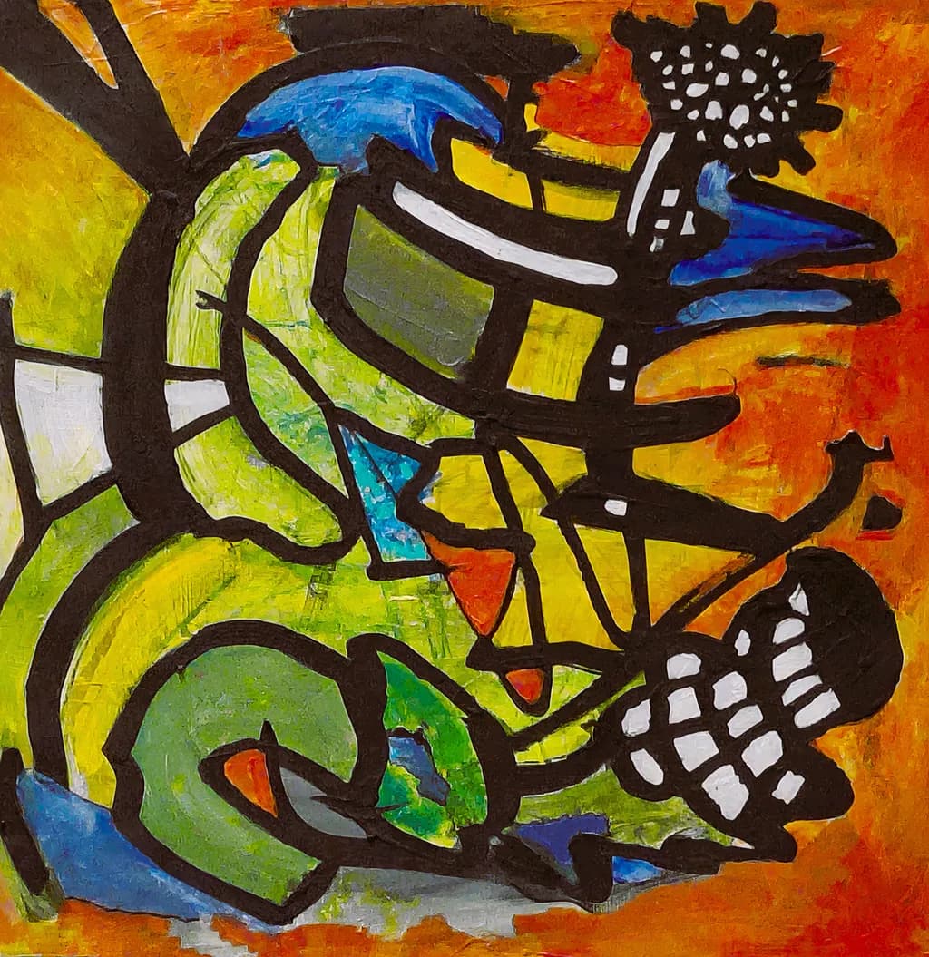 Vibrant Geometric Harmony: An Abstract Expression of Colorful Emotion