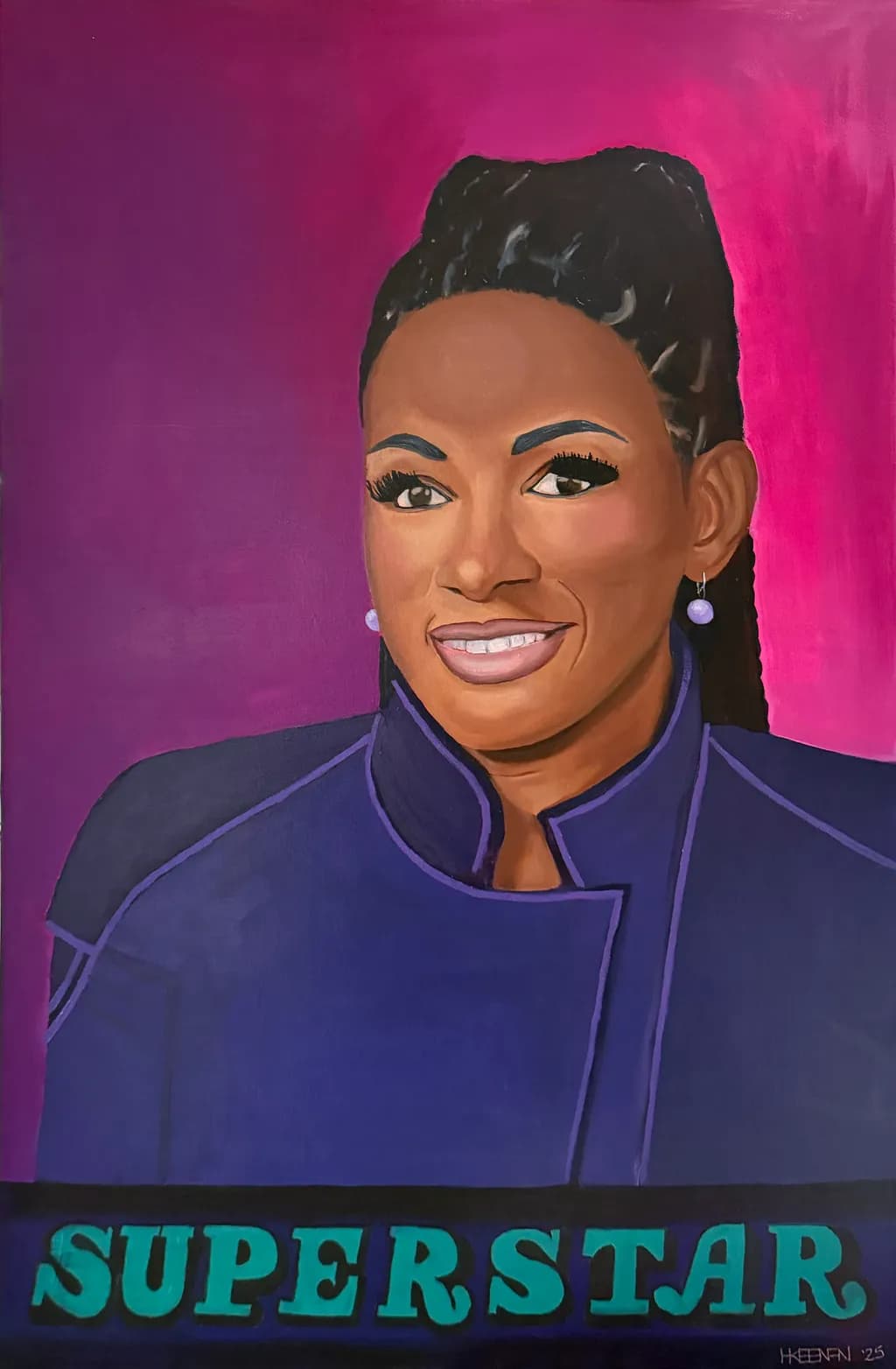 Vibrant Superstar: A Confident Portrait of Modern Celebrity
