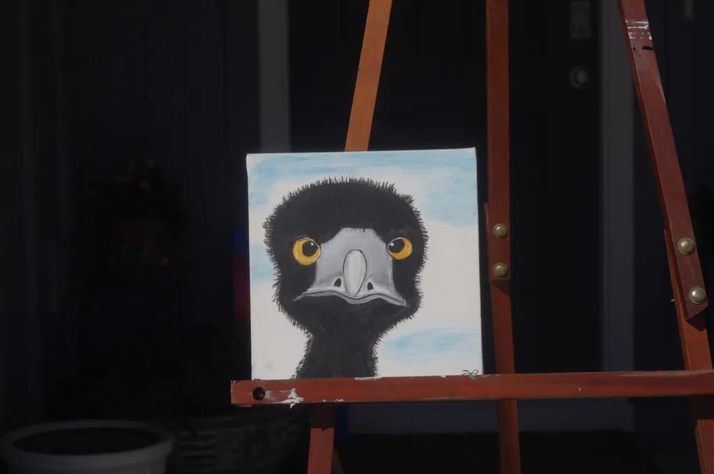 Vibrant Gaze: A Colorful Portrait of a Majestic Bird