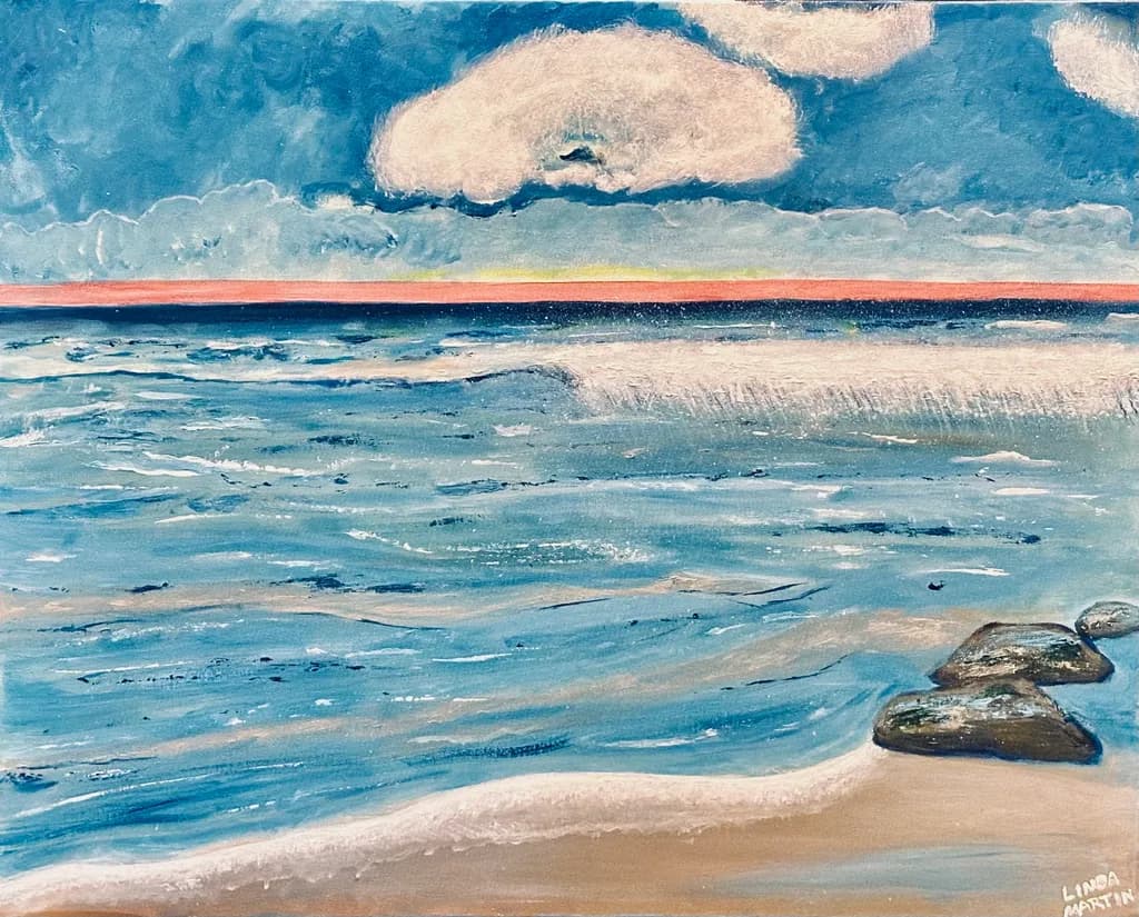 Whispers of the Ocean: A Serene Beachscape at Dusk
