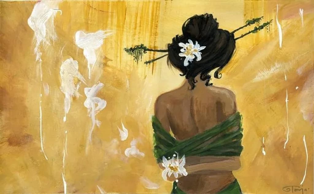 Woman with Lilies