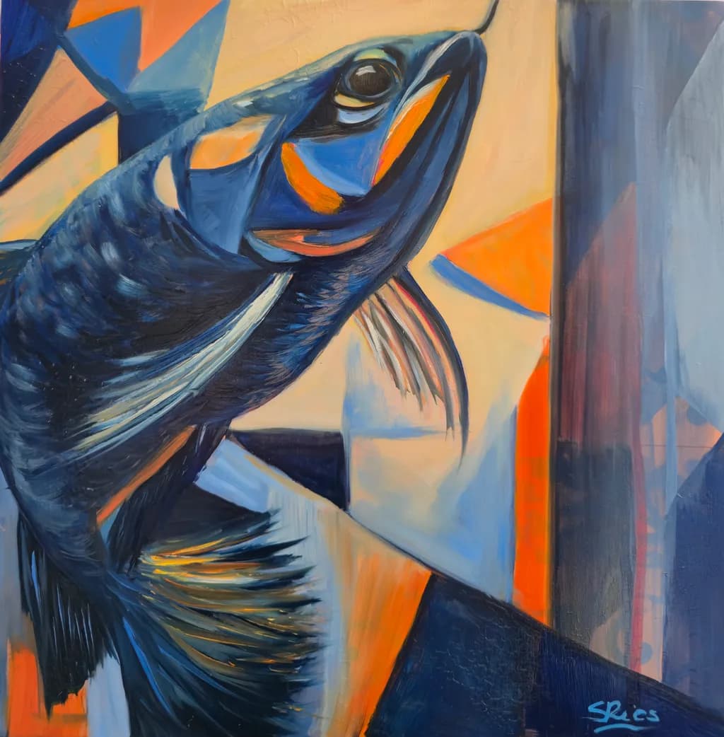 The Blue Geometric Bird