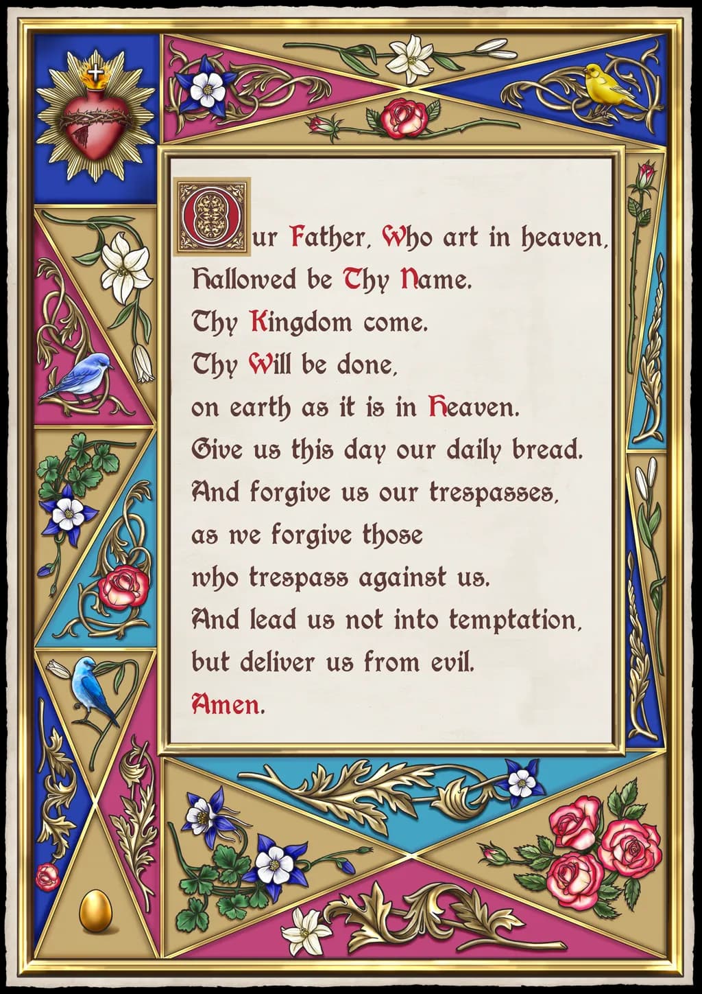 Floral Prayer Manuscript