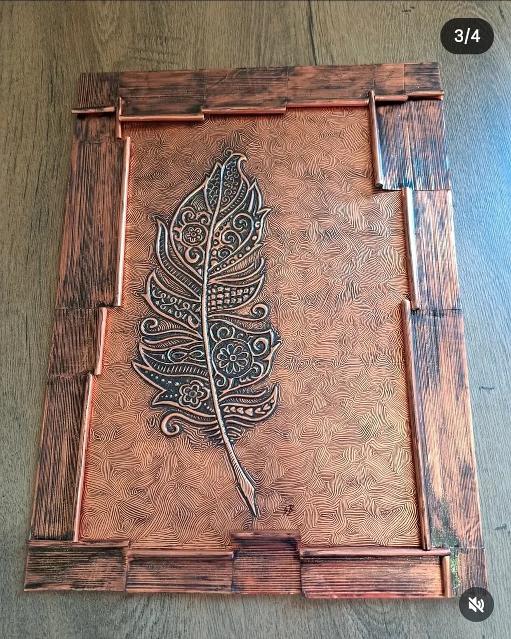 Engraved Feather Panel