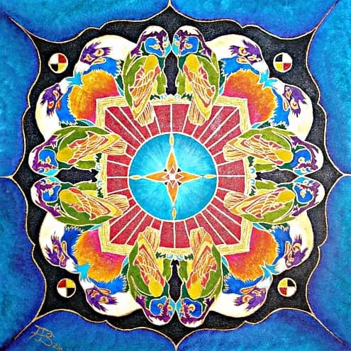 Whispers of Nature: A Mandala Journey Through Spirit and Color