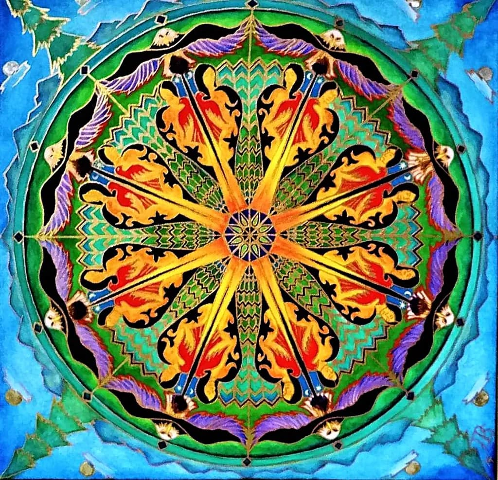 Whispers of Nature: A Vibrant Mandala Journey Through Earth’s Frequencies