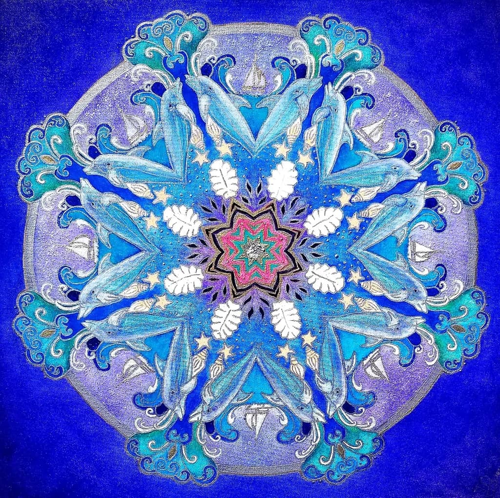 Whispers of the Ocean: A Mandala Journey Through Nature's Frequencies