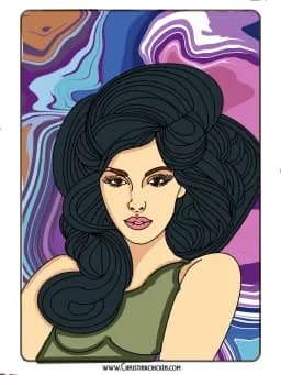Amy Winehouse Coloring Page 