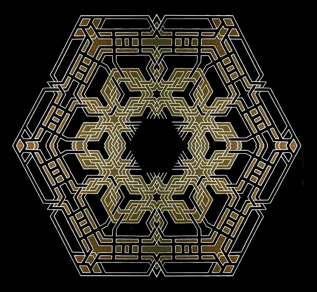 Intricate Harmony: A Geometric Dance of Light and Shadow