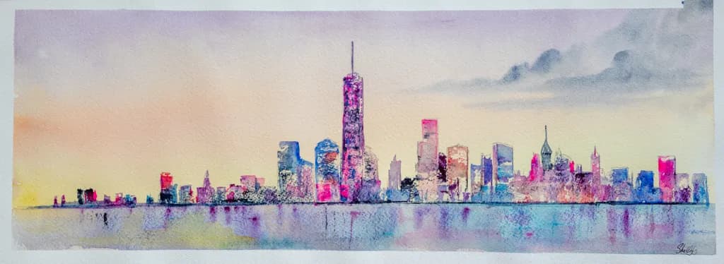 Sunset Skyline Splash