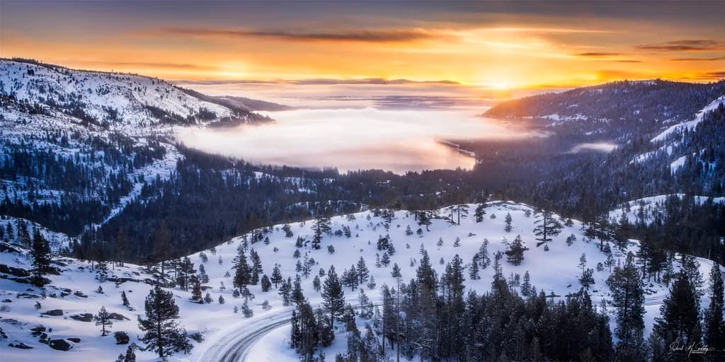 Mountain Inversion Sunset