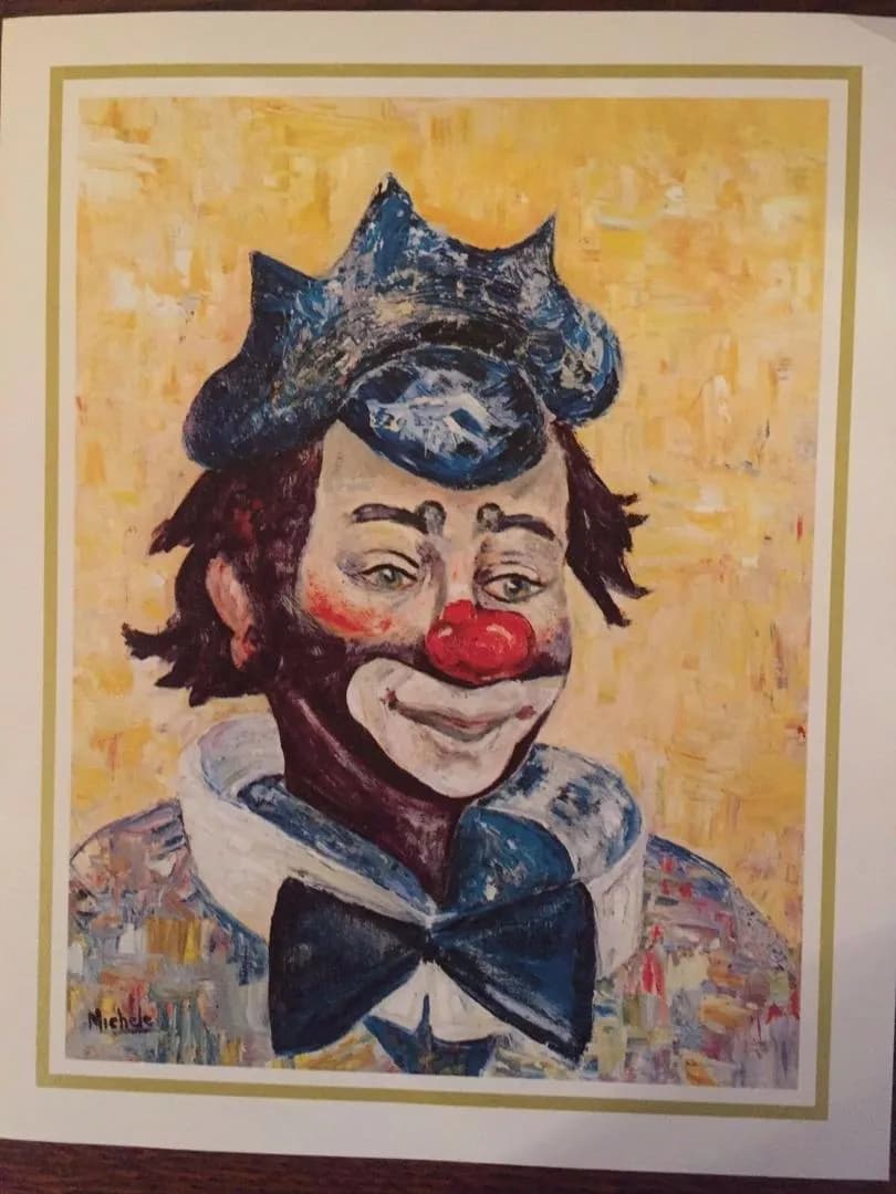 Whimsical Smiles: A Colorful Clown Portrait Celebrating Joy and Laughter