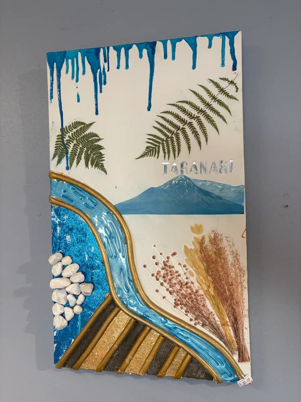 Whispers of Taranaki: A Mixed Media Journey Through Nature's Palette