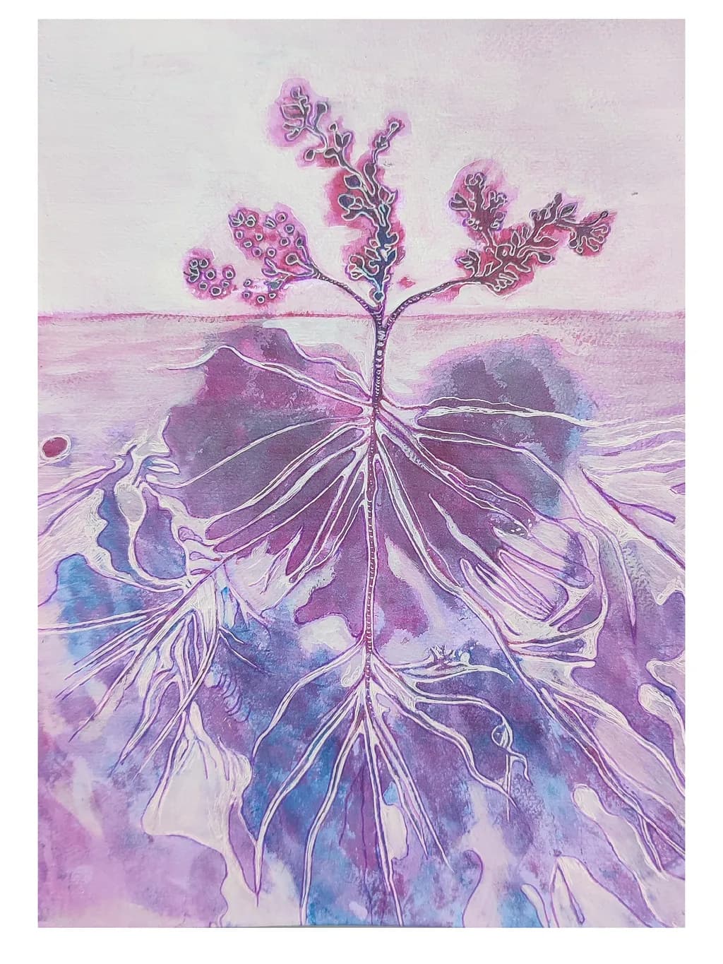 Whispers of Nature: A Dreamy Exploration of Roots and Blooms in Ethereal Hues