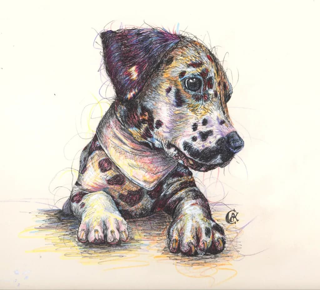 Whimsical Whiskers: A Colorful Portrait of Playful Paws