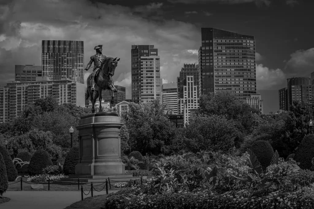 Boston Garden Washington B&W