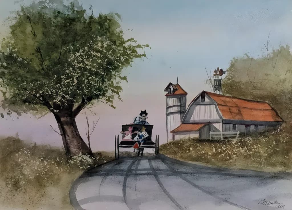 Whispers of the Countryside: A Serene Watercolor Journey Through Tranquil Landscapes