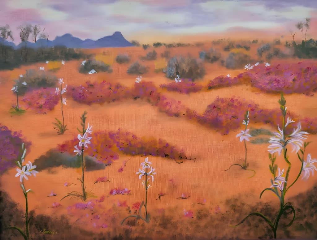 Desert Serenade: A Vibrant Dance of Flowers in Nature's Embrace