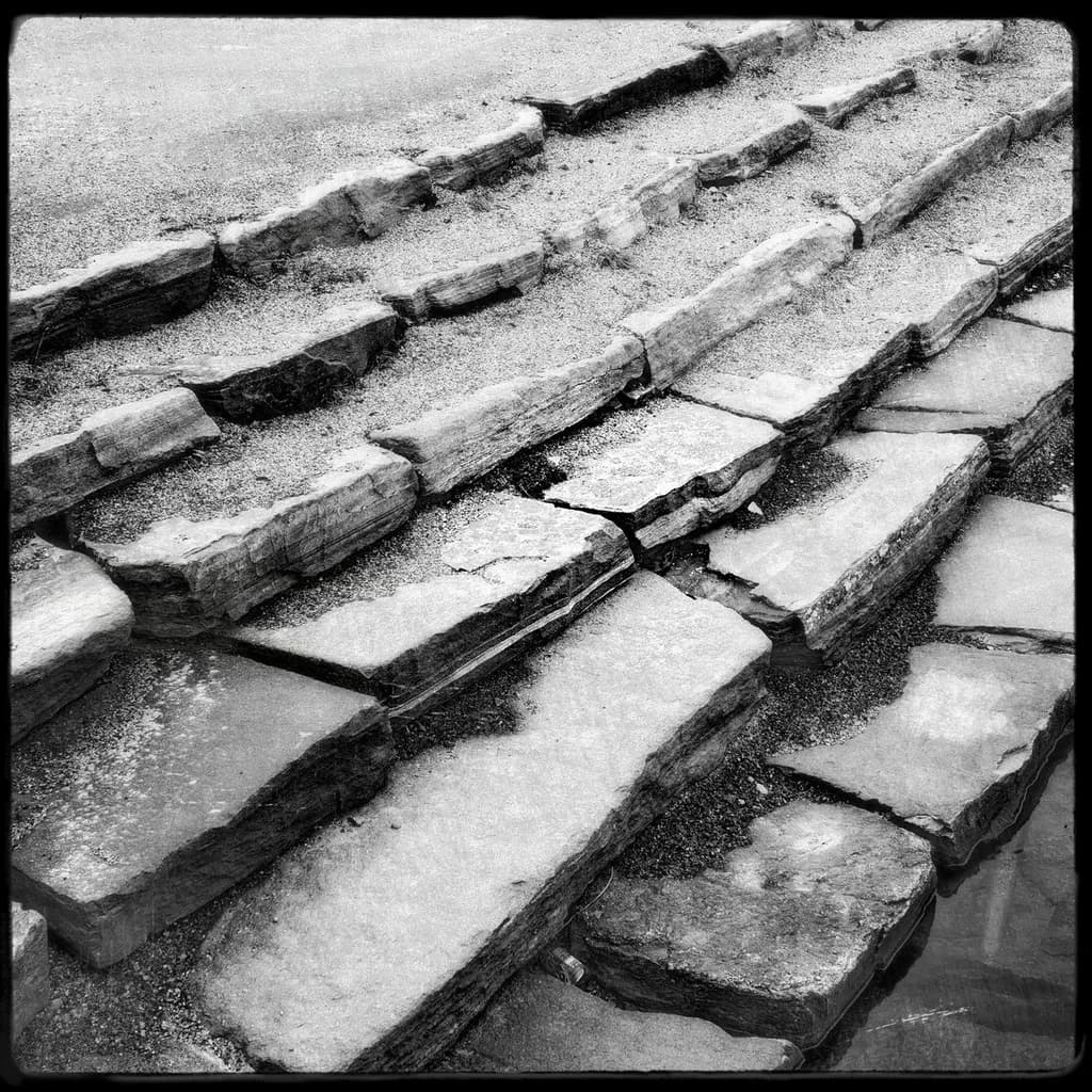 Whispers of Time: The Serene Path of Weathered Stones