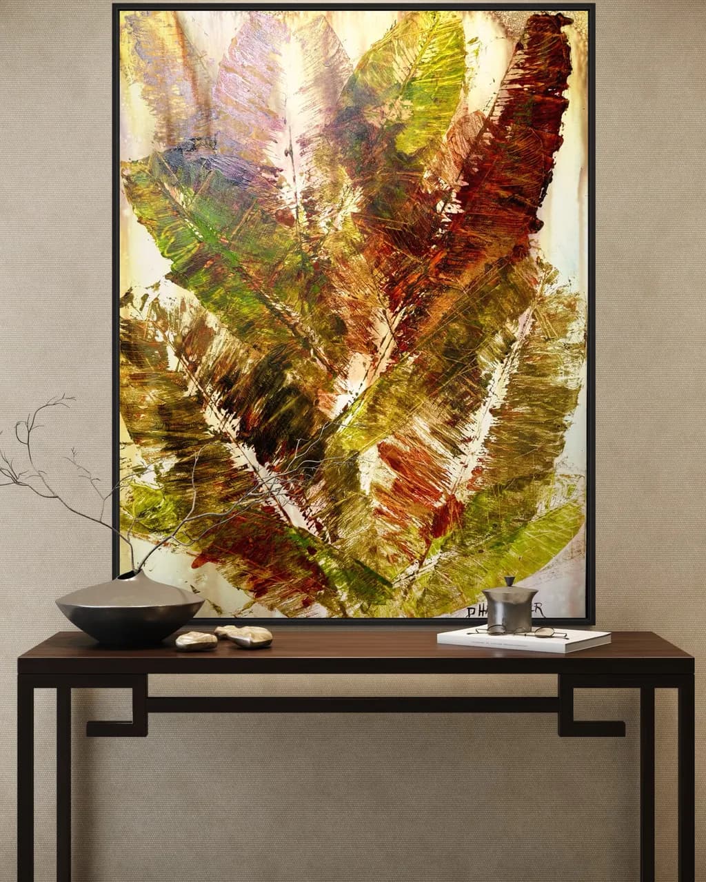 Whispers of Autumn: A Vibrant Dance of Leaves in Gold and Earthy Hues