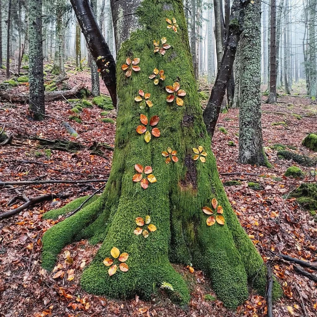 Whispers of the Forest: A Tranquil Embrace of Moss and Leaves