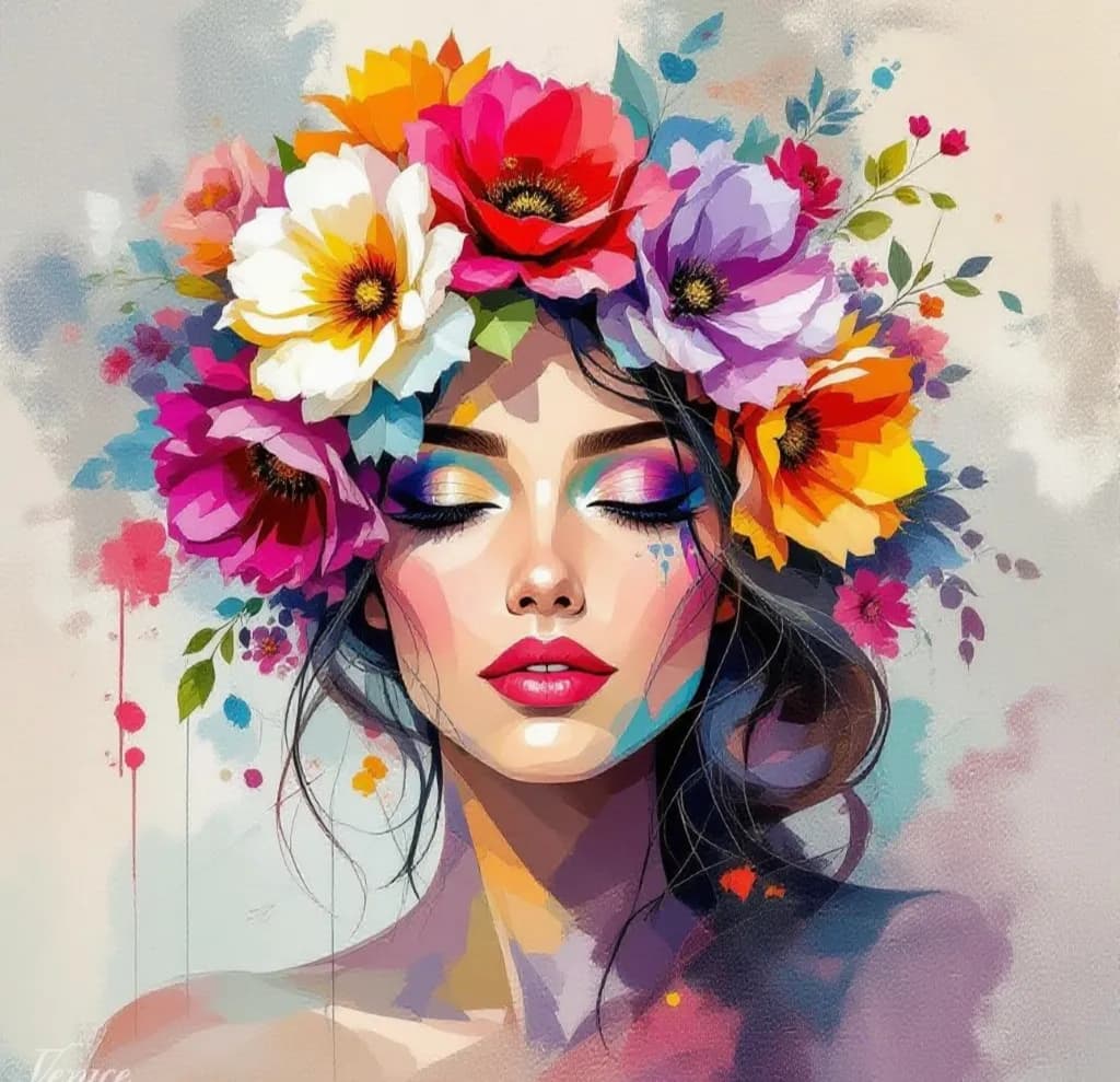 Whispers of Spring: A Vibrant Floral Portrait Celebrating Beauty and Nature