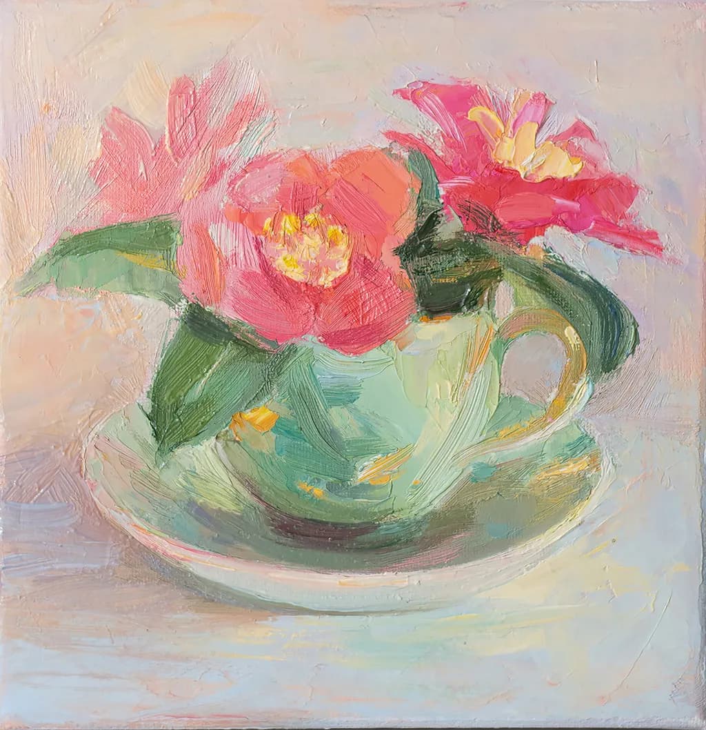 Whispers of Spring: A Floral Embrace in Pastel Hues