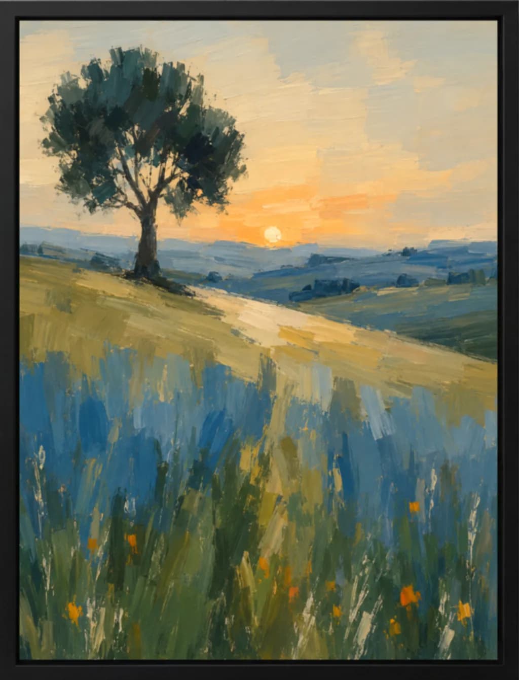 Sunset Over Hillside