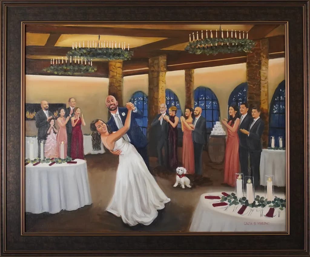 Ariel and Jason's First Dance, Live Painting, Perona Farms, Andover, NJ
