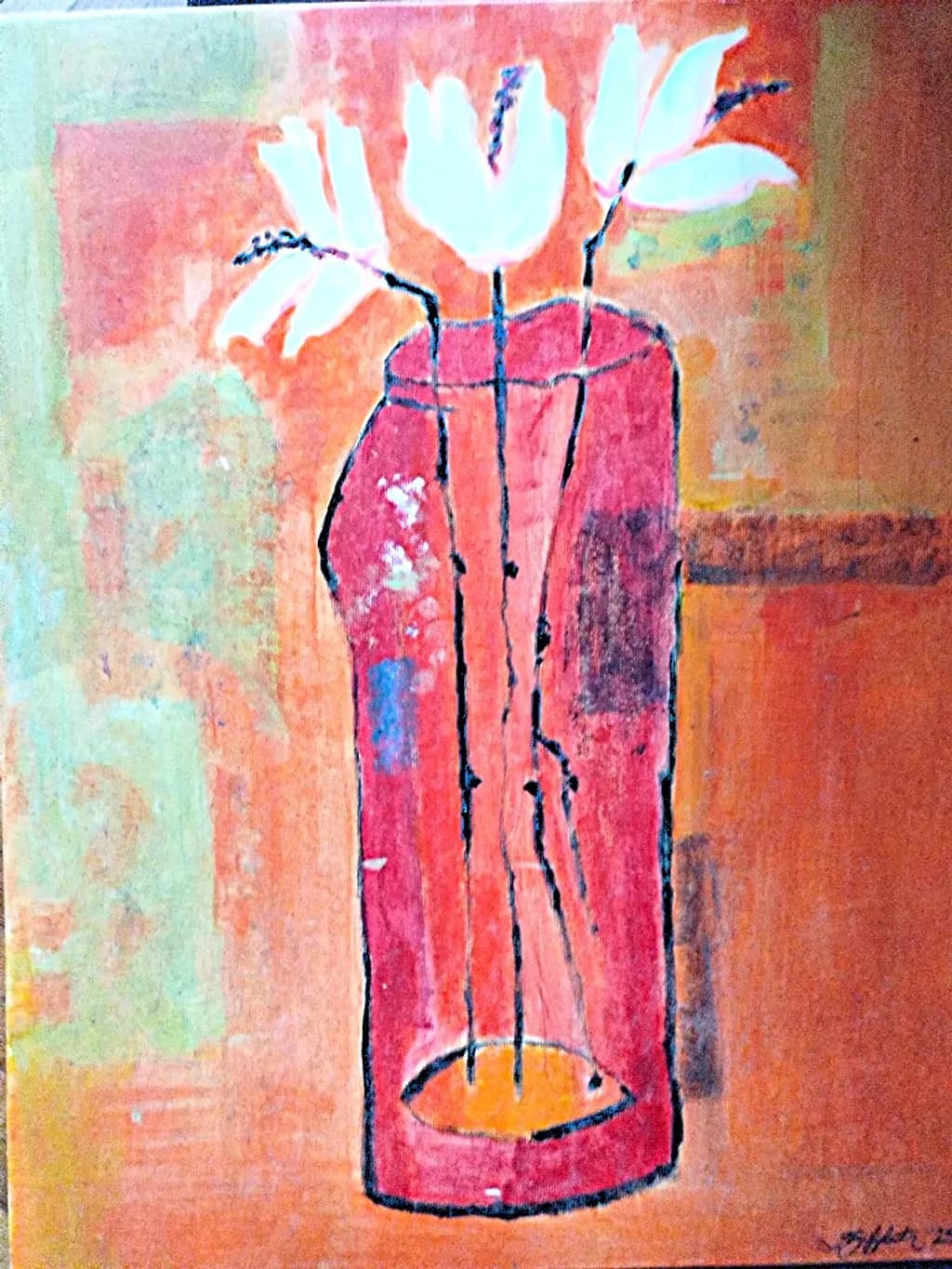 Red Vase Trio