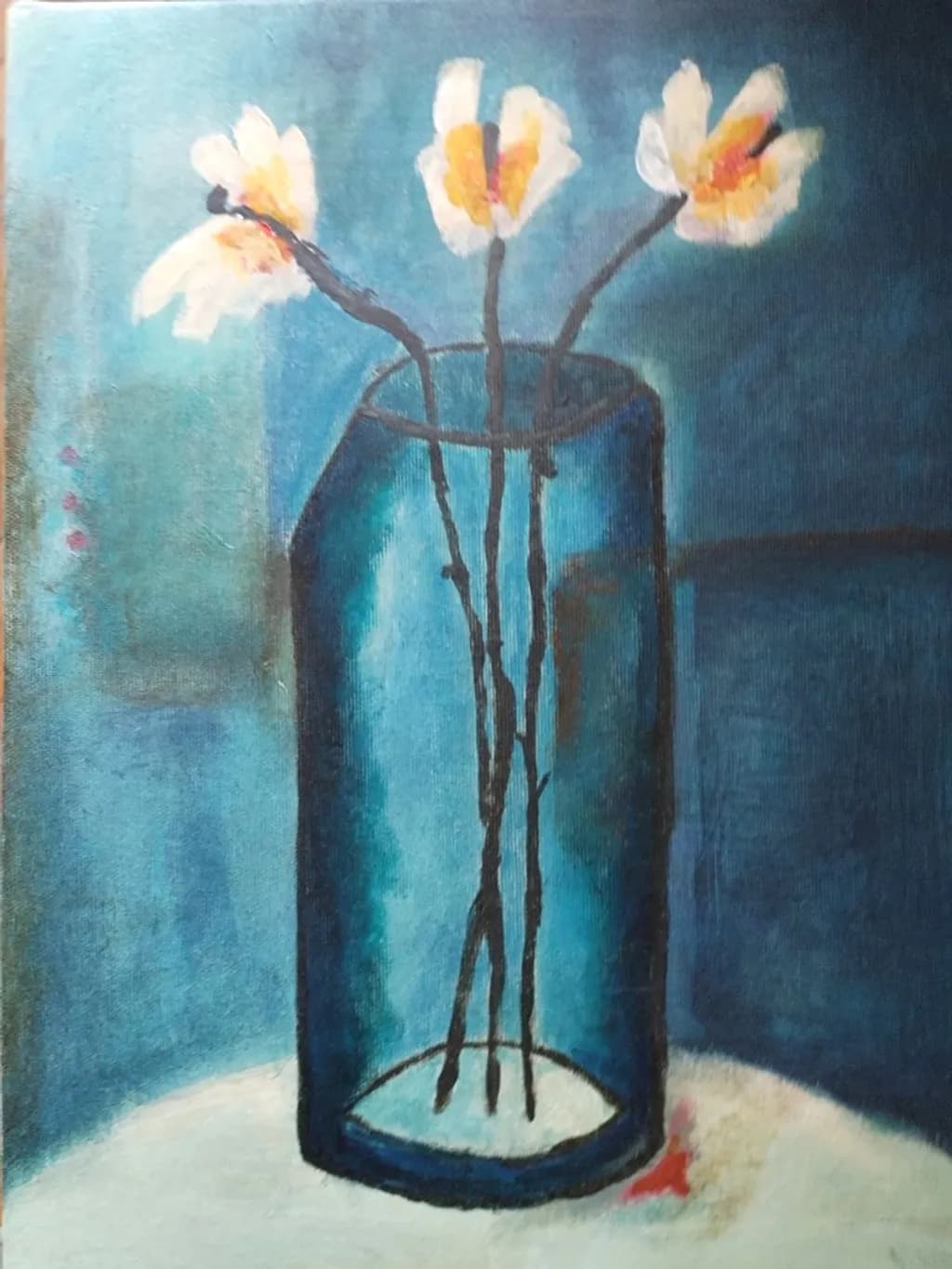Blue Vase Blossoms