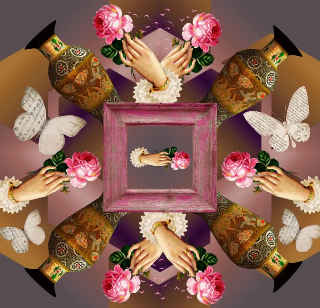 Whimsical Blossoms: A Colorful Dance of Floral Elegance and Artistic Expression
